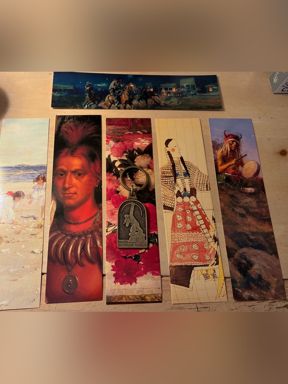 Gilcrease Museum Tulsa Oklahoma 6 Bookmarks & Souvenir Keychain - New